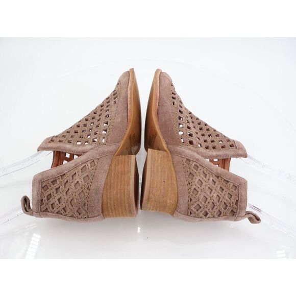 Jeffrey Campbell Women's Taggart Boot Size 6 Taupe Suede Lattice Cutout Boho - Picture 7 of 13